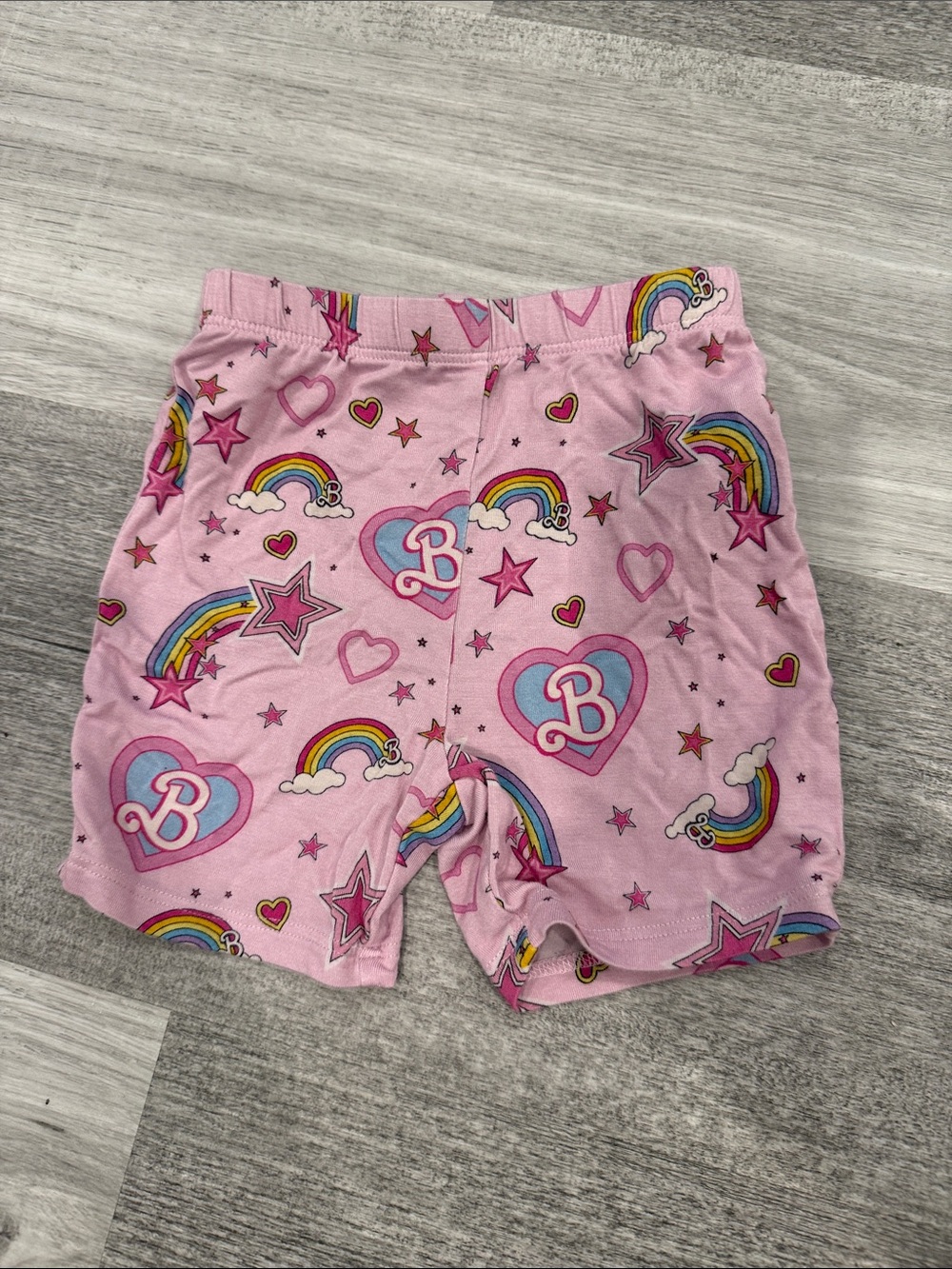 Posh Peanut Barbie  Pink Rainbow & Heart Print Biker Shorts